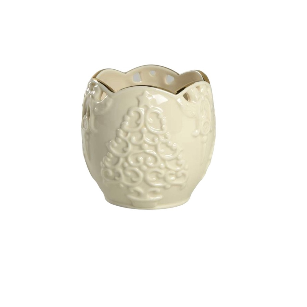 Lenox Merry Lights Votive | Ivory Christmas Tree Candle Holder 3″